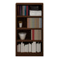 9.65"W Bookcase Contemporary Style Closed Back Brown Bookshelf for Home Office