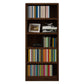 9.65"W Bookcase Contemporary Style Closed Back Brown Bookshelf for Home Office