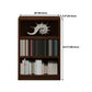 9.65"W Bookcase Contemporary Style Closed Back Brown Bookshelf for Home Office