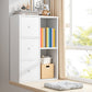 Modern & Contemporary Shelf Bookcase Closed Back Bookshelf for Office