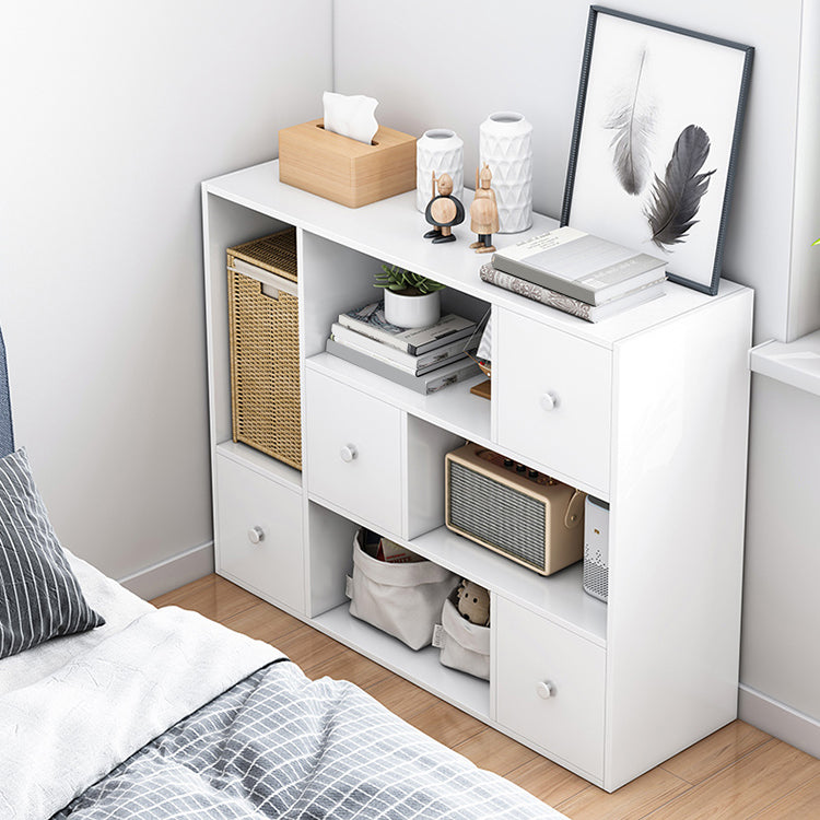 Modern & Contemporary Shelf Bookcase Closed Back Bookshelf for Office