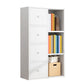 Modern & Contemporary Shelf Bookcase Closed Back Bookshelf for Office