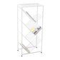 Modern Style Metal Bookcase White Open Bookshelf for Living Room 15.7"L x 9.4"W x 33.5"H Clearhalo 'Bookcases' 'furn' 'furn_bookcases' 'Furniture' 'Office Furniture' 5121019