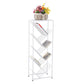 Modern Style Metal Bookcase White Open Bookshelf for Living Room 15.7"L x 9.4"W x 41.3"H Clearhalo 'Bookcases' 'furn' 'furn_bookcases' 'Furniture' 'Office Furniture' 5121021