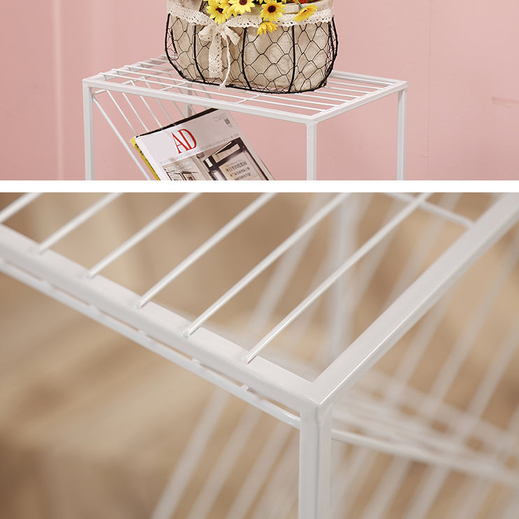 Modern Style Metal Bookcase White Open Bookshelf for Living Room Clearhalo 'Bookcases' 'furn' 'furn_bookcases' 'Furniture' 'Office Furniture' 5121026