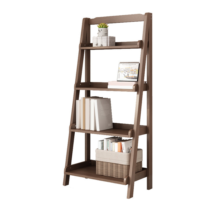 Libreria di libreria di gomma a scala aperta contemporanea libreria verticale in legno