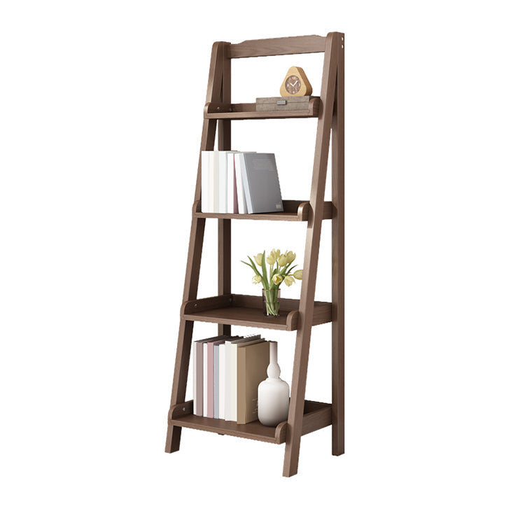 Libreria di libreria di gomma a scala aperta contemporanea libreria verticale in legno