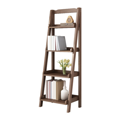 Libreria di libreria di gomma a scala aperta contemporanea libreria verticale in legno