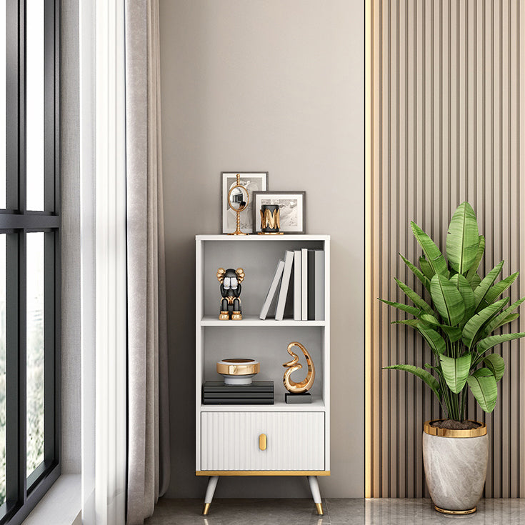 Rectangle fermé la bibliothèque arrière bibliothèque en bois moderne avec tiroirs