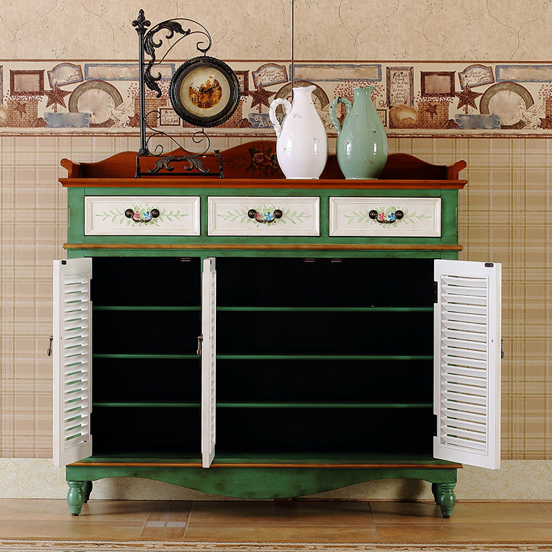 Server da pranzo in legno contemporaneo con cassetti sideboard di finitura antica per sala da pranzo
