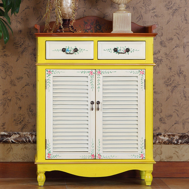 Server da pranzo in legno contemporaneo con cassetti sideboard di finitura antica per sala da pranzo