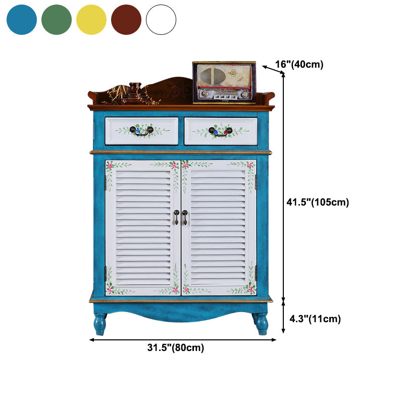 Server da pranzo in legno contemporaneo con cassetti sideboard di finitura antica per sala da pranzo