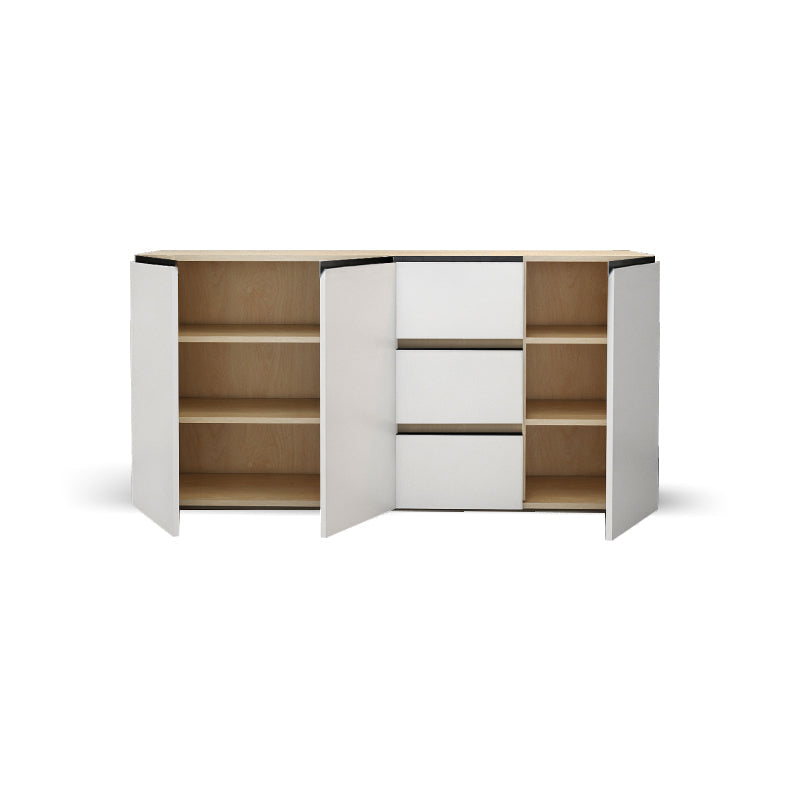 Sideboard in legno ingegnerizzato a 3 cassetto glam per soggiorno per soggiorno