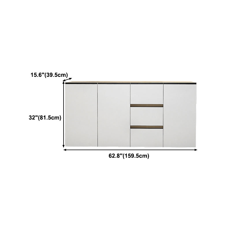Sideboard in legno ingegnerizzato a 3 cassetto glam per soggiorno per soggiorno