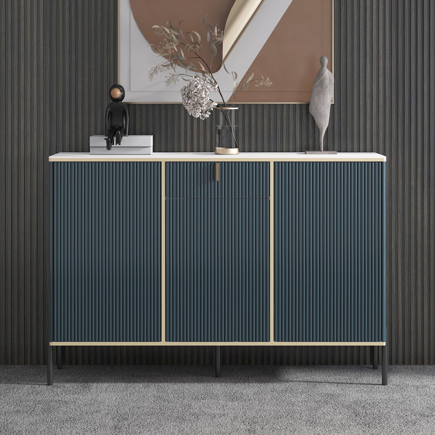 Server per pranzo in pietra contemporaneo server regolabile per soggiorno per soggiorno