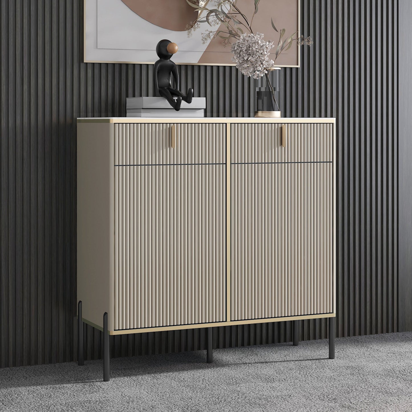 Server per pranzo in pietra contemporaneo server regolabile per soggiorno per soggiorno