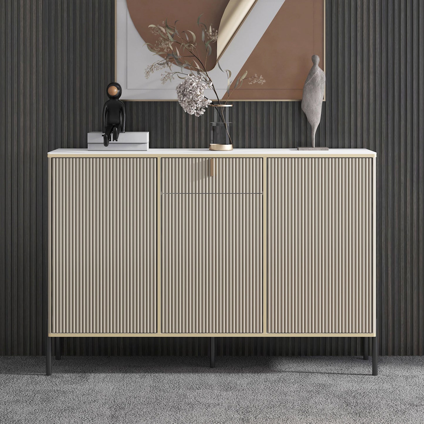 Server per pranzo in pietra contemporaneo server regolabile per soggiorno per soggiorno