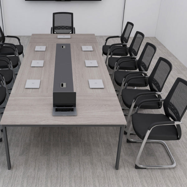 Bureau en bois fabriqué moderne Bureau de bureau rectangulaire avec base en métal