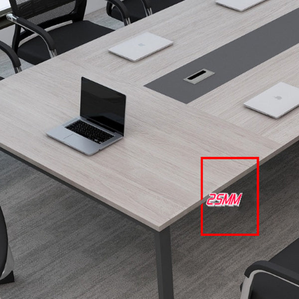 Bureau en bois fabriqué moderne Bureau de bureau rectangulaire avec base en métal