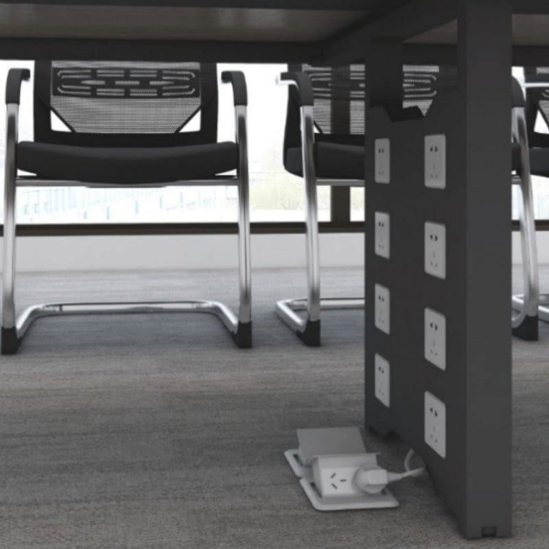 Bureau en bois fabriqué moderne Bureau de bureau rectangulaire avec base en métal