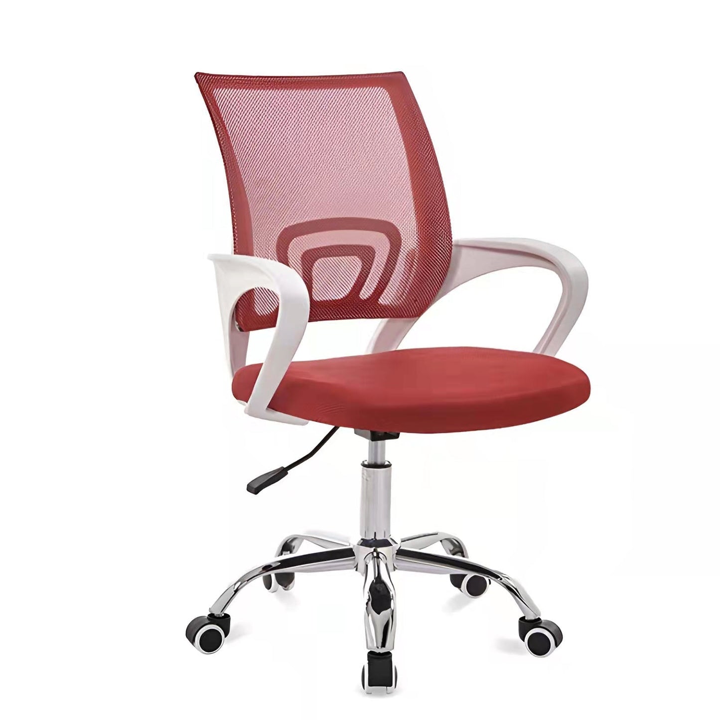 Contemporary Style Office Chair Adjustable Task Chair with Wheels Pink Mid-Back (14-22 in.) Clearhalo 'furn' 'furn_office_chair' 'Furniture' 'Office Chairs' 'Office Furniture' 'office_chair' 5122370