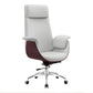Contemporary Style Office Chair Adjustable Task Chair with Wheels White High-Back (Over 22 in.) Clearhalo 'furn' 'furn_office_chair' 'Furniture' 'Office Chairs' 'Office Furniture' 'office_chair' 5122374