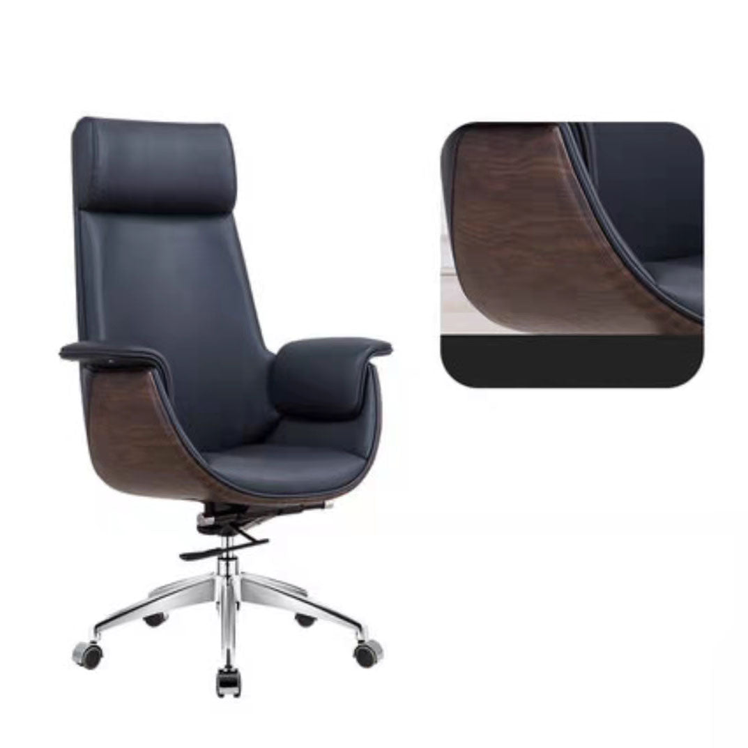 Contemporary Style Office Chair Adjustable Task Chair with Wheels Black High-Back (Over 22 in.) Clearhalo 'furn' 'furn_office_chair' 'Furniture' 'Office Chairs' 'Office Furniture' 'office_chair' 5122381