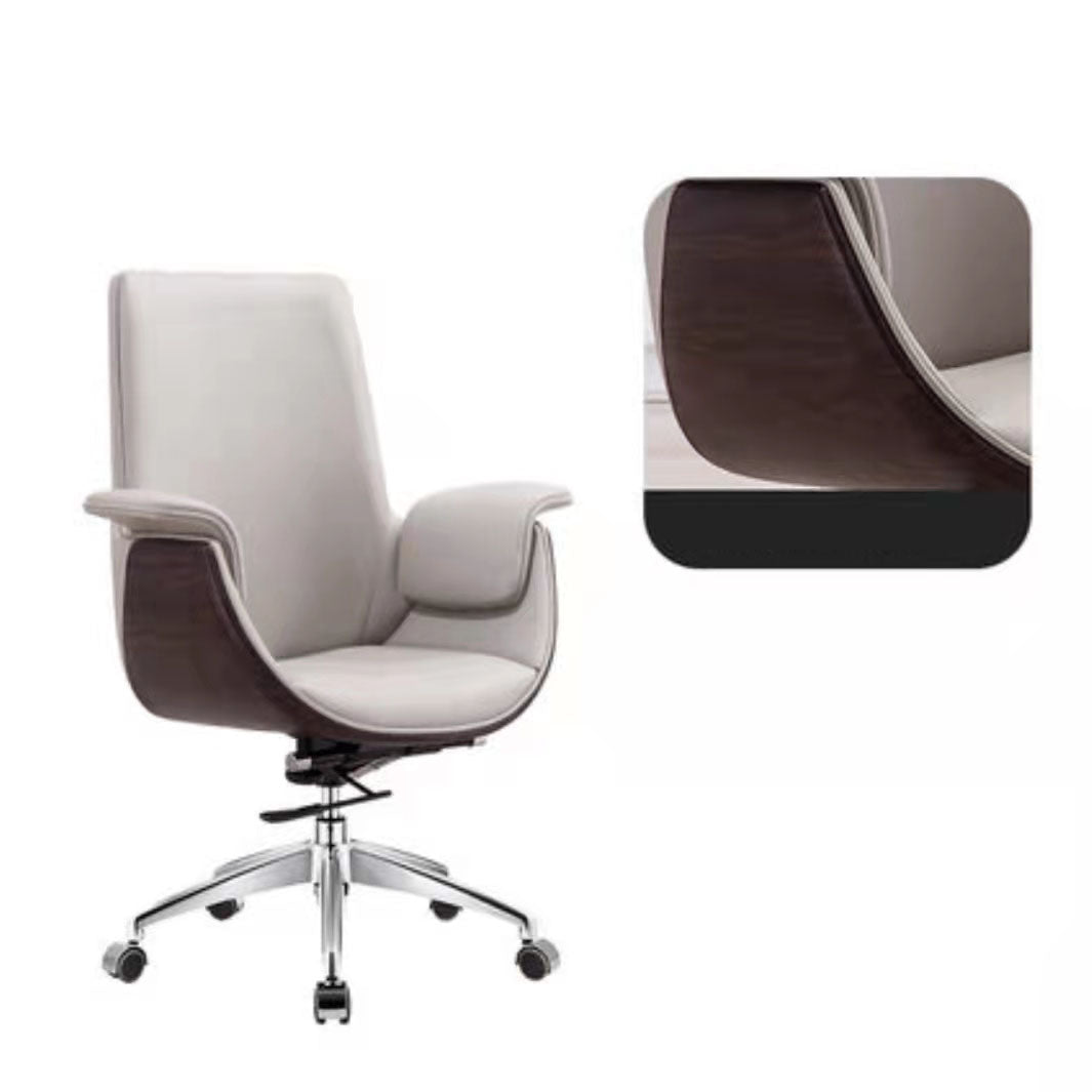 Contemporary Style Office Chair Adjustable Task Chair with Wheels Grey Mid-Back (14-22 in.) Clearhalo 'furn' 'furn_office_chair' 'Furniture' 'Office Chairs' 'Office Furniture' 'office_chair' 5122389