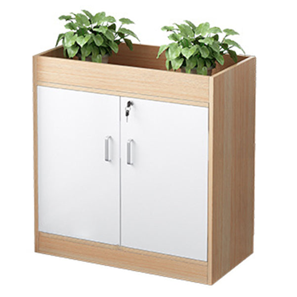 Houten boekenkast met deuren eigentijdse boekenplank voor thuiskantoor