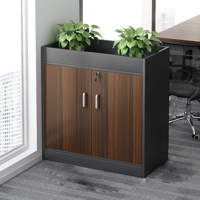 Houten boekenkast met deuren eigentijdse boekenplank voor thuiskantoor