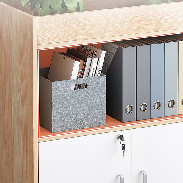 Houten boekenkast met deuren eigentijdse boekenplank voor thuiskantoor