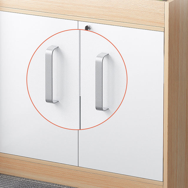 Houten boekenkast met deuren eigentijdse boekenplank voor thuiskantoor