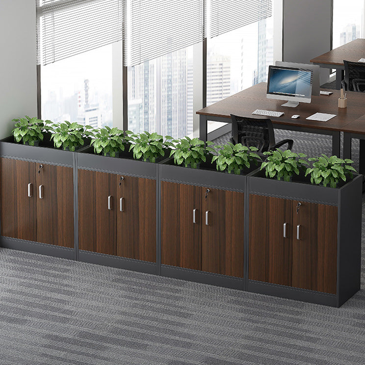 Houten boekenkast met deuren eigentijdse boekenplank voor thuiskantoor