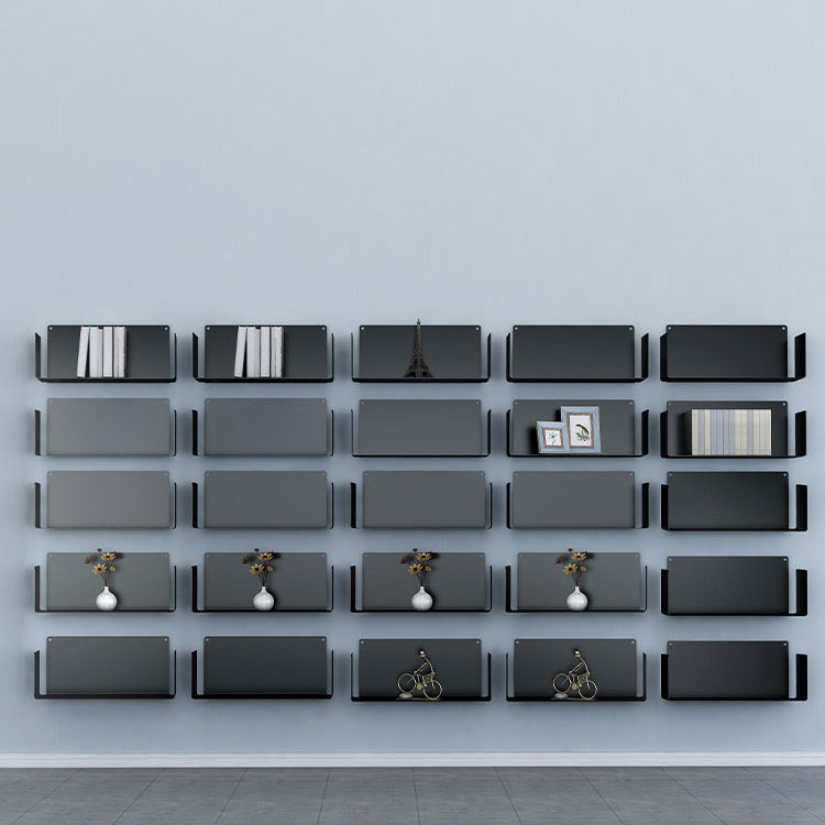 Closed Back Bookcase Metal Horizontal Bookshelf for Study Room