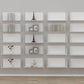 Closed Back Bookcase Metal Horizontal Bookshelf for Study Room
