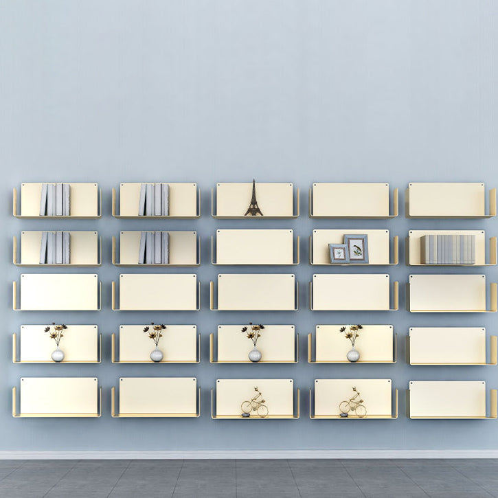 Closed Back Bookcase Metal Horizontal Bookshelf for Study Room