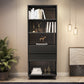 Standard Bookshelf Wooden Shelf Bookcase, 23.62" L x 11.81" W x 66.93" H