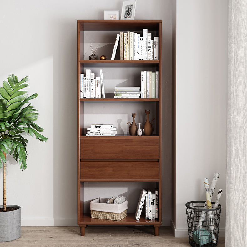 Standard Bookshelf Wooden Shelf Bookcase, 23.62" L x 11.81" W x 66.93" H