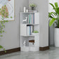 Corner Shelf Bookcase Vertical Closed Back Bookshelf for Office