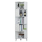 Corner Shelf Bookcase Vertical Closed Back Bookshelf for Office