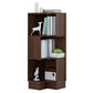 Corner Shelf Bookcase Vertical Closed Back Bookshelf for Office