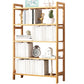 Etagere Bücherregal Bamboo Open Back Regal Bücherregal für den Studienraum