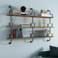 9.87"W Bookshelf Contemporary Style Wall Mounted Bookcase for Home Study Room