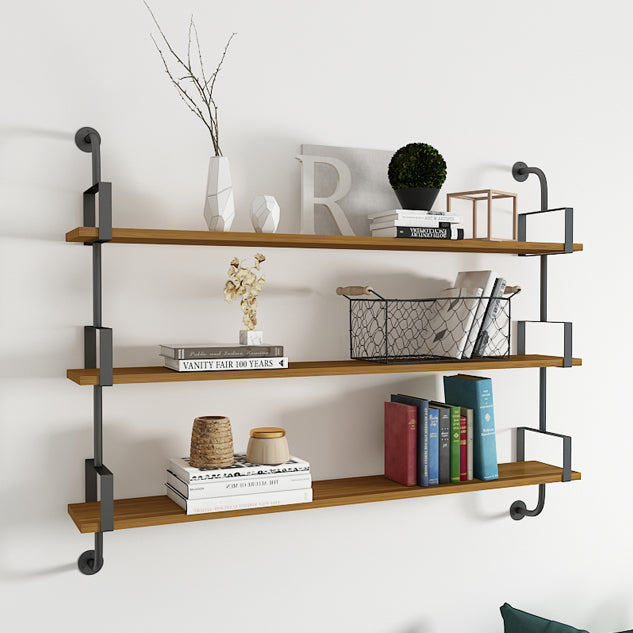 9.87"W Bookshelf Contemporary Style Wall Mounted Bookcase for Home Study Room