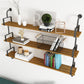 9.87"W Bookshelf Contemporary Style Wall Mounted Bookcase for Home Study Room