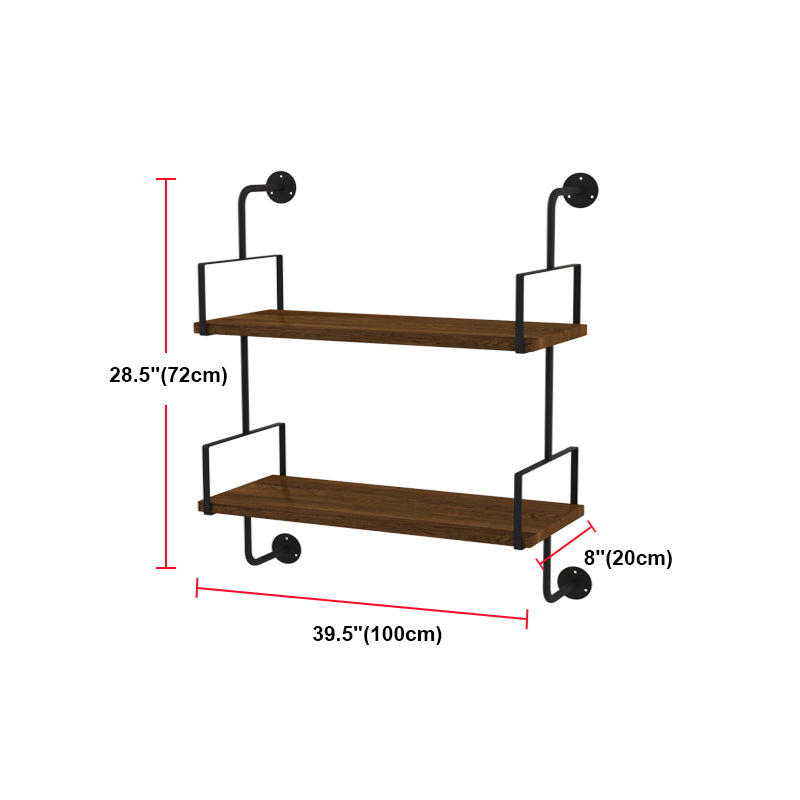 9.87"W Bookshelf Contemporary Style Wall Mounted Bookcase for Home Study Room