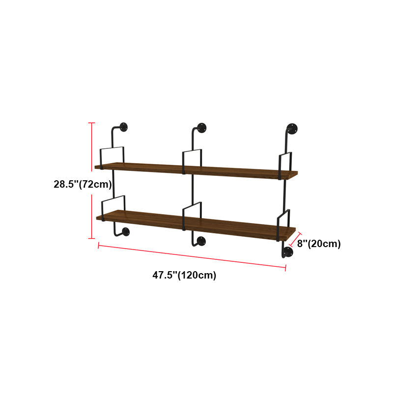 9.87"W Bookshelf Contemporary Style Wall Mounted Bookcase for Home Study Room