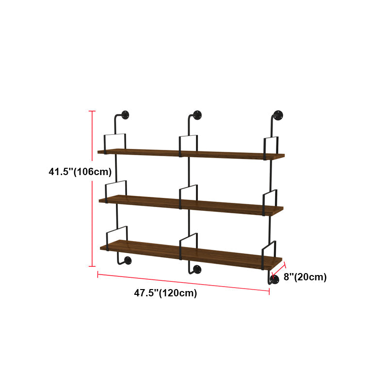9.87"W Bookshelf Contemporary Style Wall Mounted Bookcase for Home Study Room