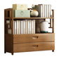 Brown Color Modern Style Bookshelf Closed Back Wood Bookcase