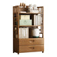 Brown Color Modern Style Bookshelf Closed Back Wood Bookcase